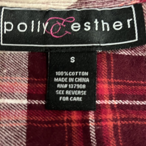 Polly & Esther Womens Button up Shirt Small - Picture 4 of 5